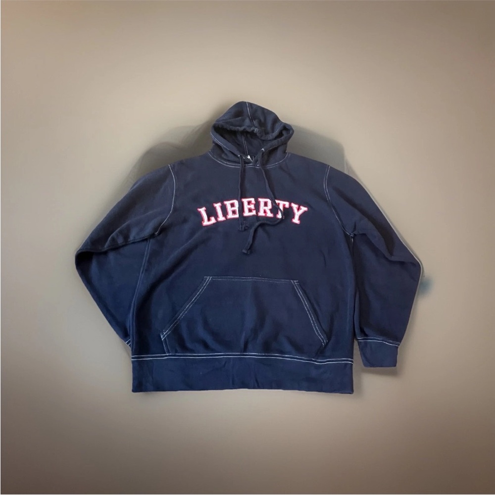 J. America Navy Blue Liberty Hoodie size L
